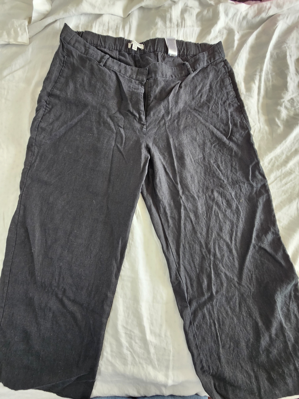 Banana Republic Black Linen Blend Casual Pants